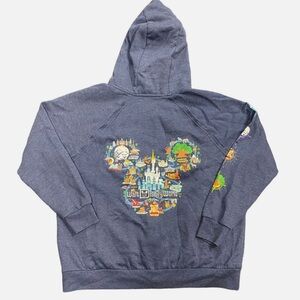 DisneyWalt Disney World Full Zip Jacket Women's Size M Logo Mickey Characters